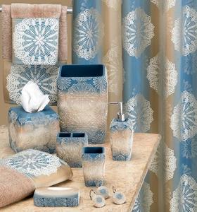 Coordinated Bath Accessories, Shower Curtains, shower liners, bath mats, bath rugs, shower hooks, lotion pumps, towels and wire goods
