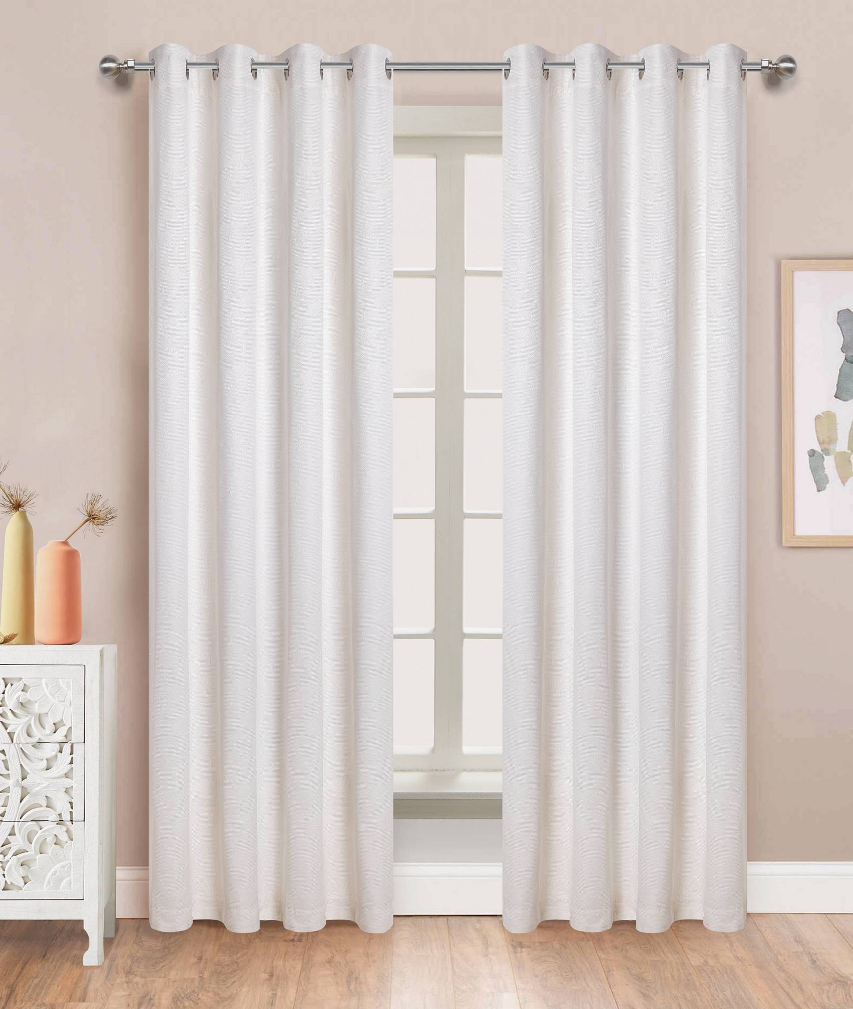 Winston Grommet Panel - 054x084 White C45846- Marburn Curtains