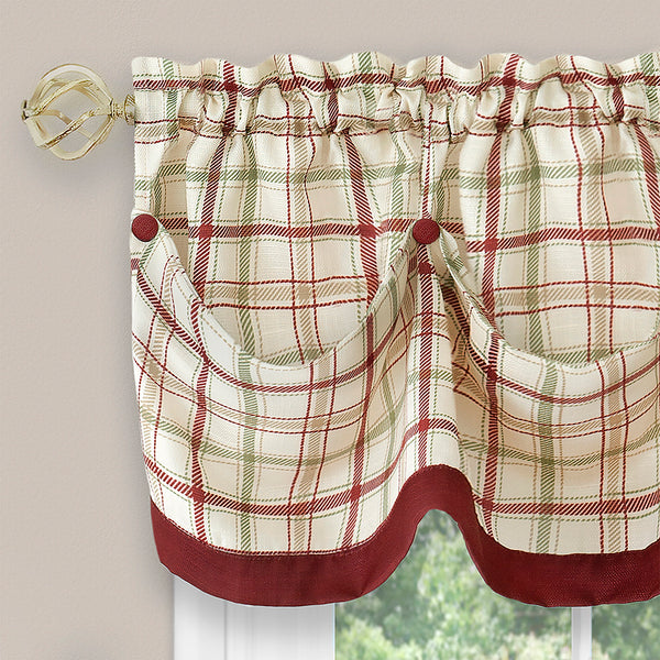 Tattersall Tucked Valance - - Marburn Curtains
