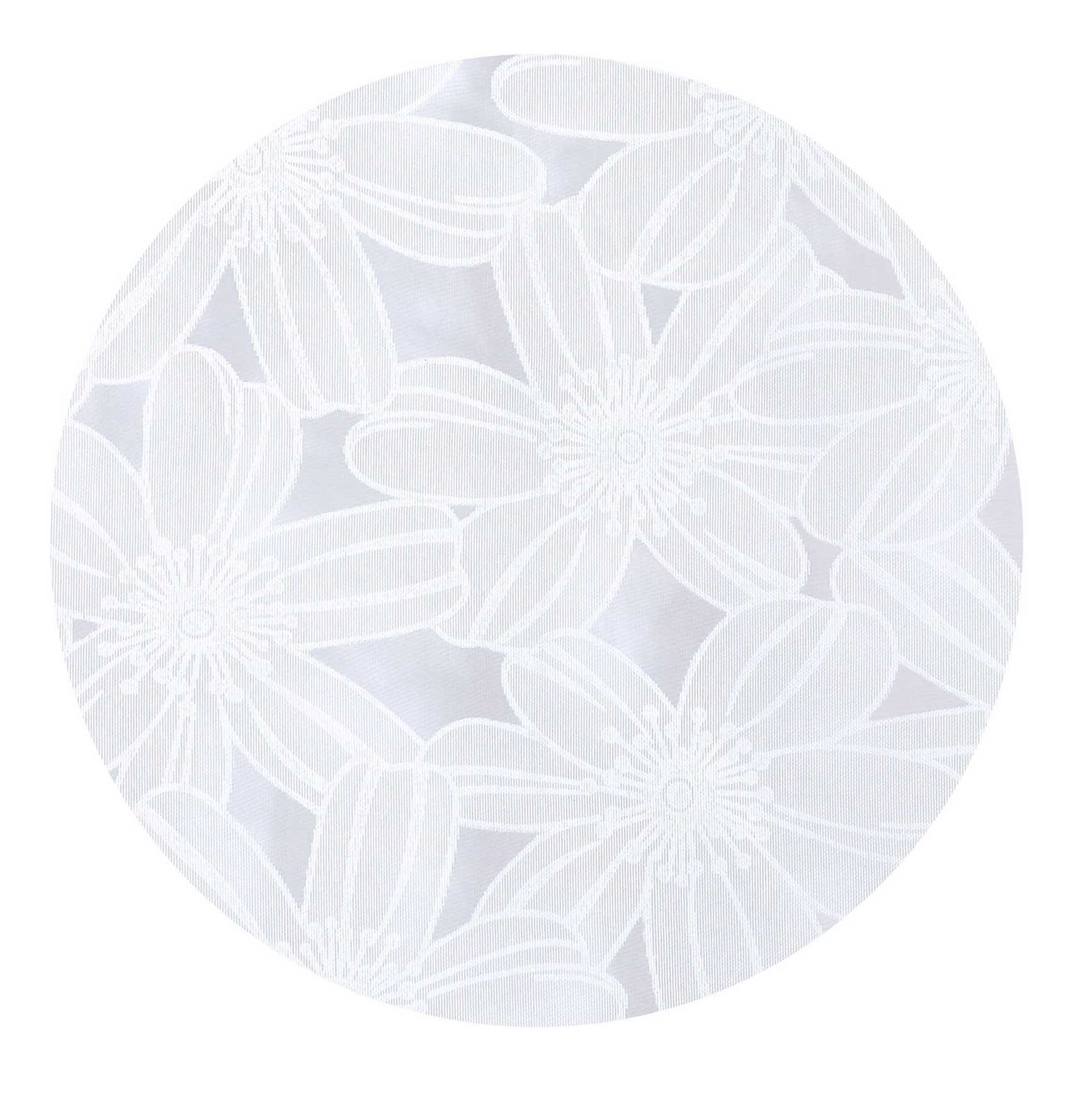Flower Burst Grommet Panel - 054x084 White C45833- Marburn Curtains