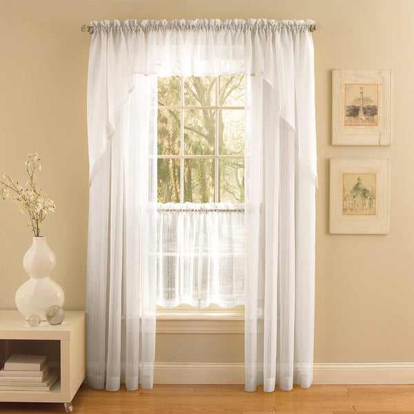Harmony Sheer Rod Pocket Panel Collection - Panel   056x063 White C28963- Marburn Curtains
