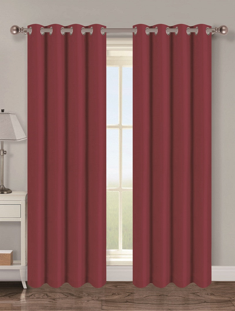Twilight Thermal Blackout Grommet Panel - Panel   054x063 Burgundy C40348- Marburn Curtains