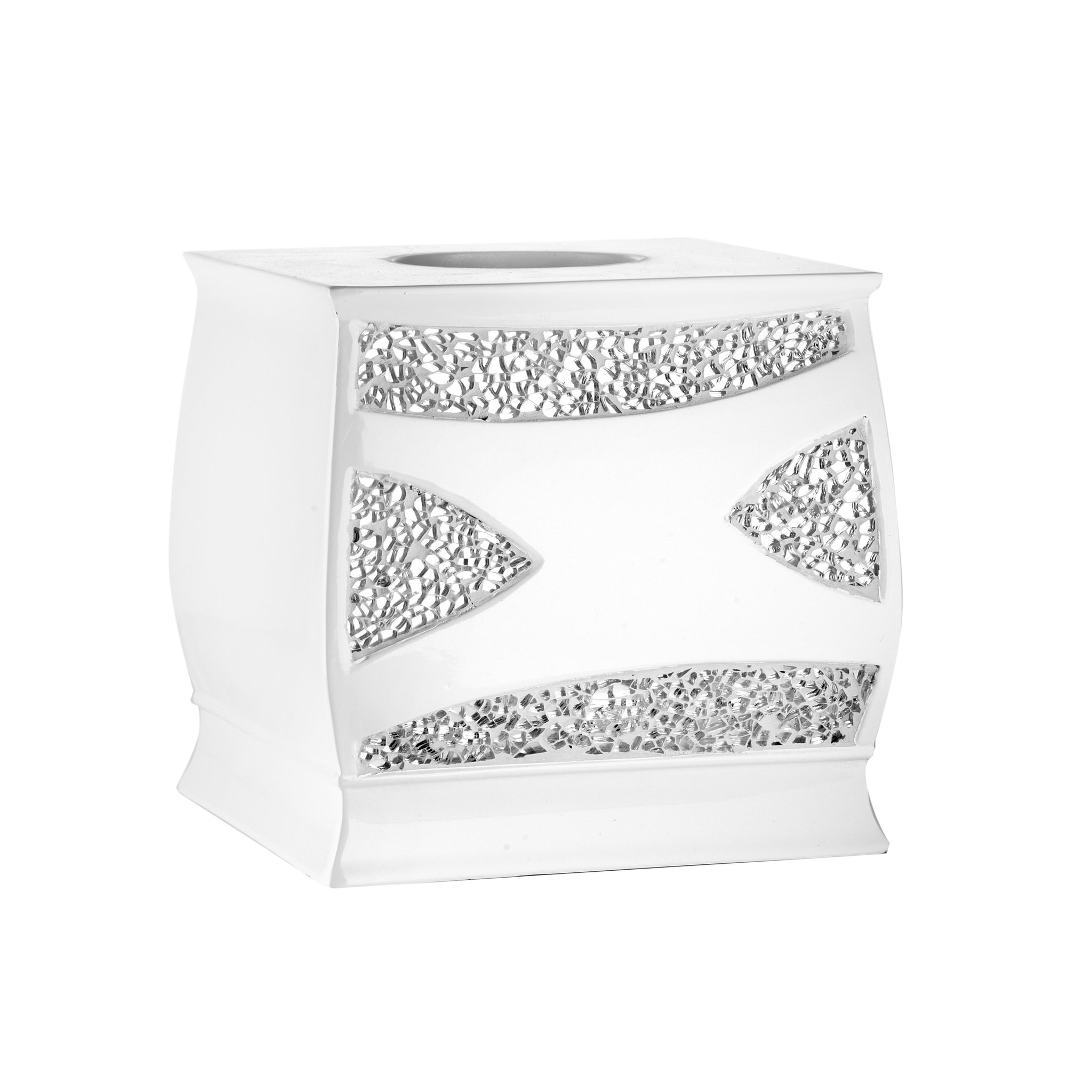Sinatra Fabric Bath Collection White - - Marburn Curtains
