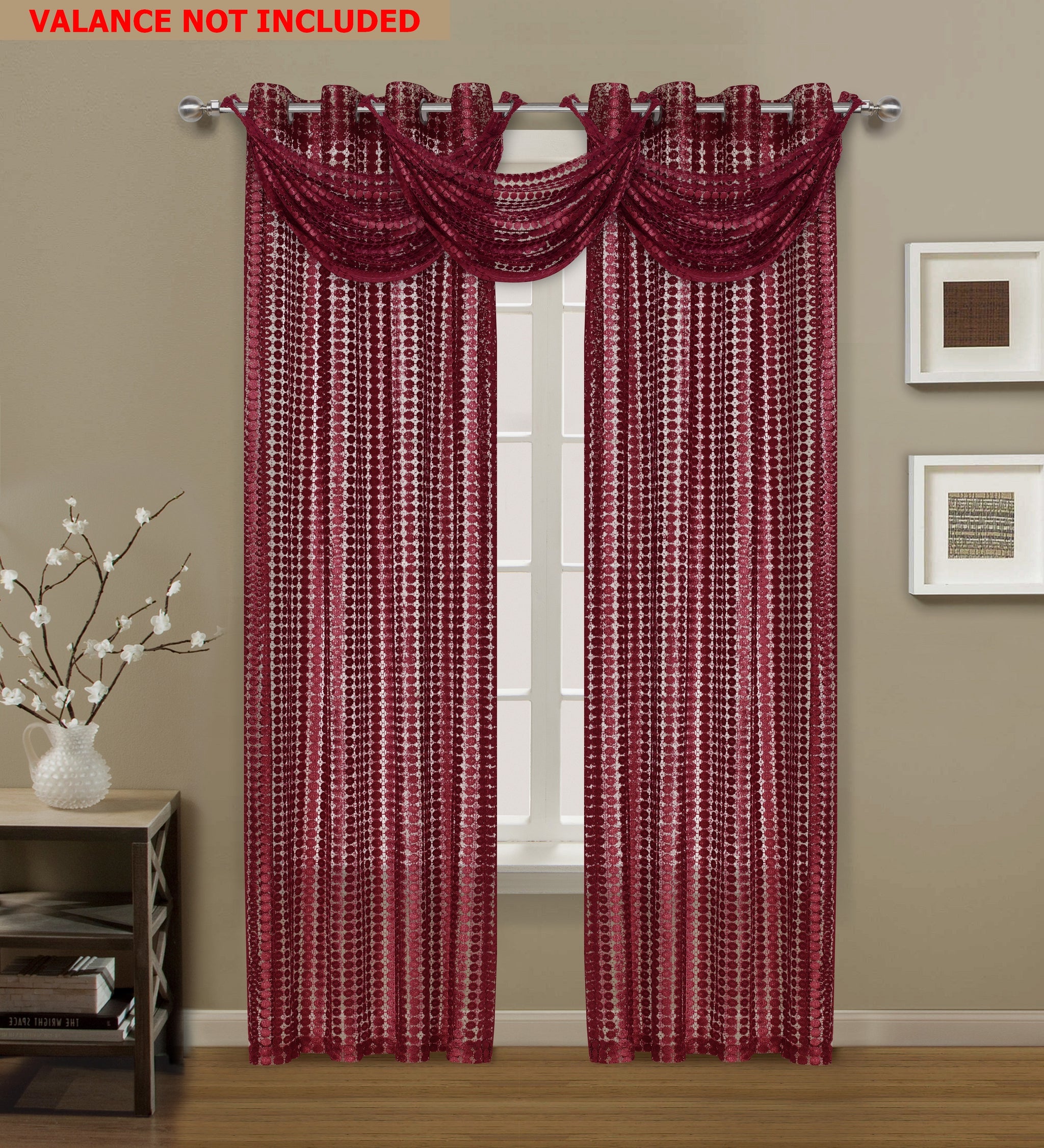 Links Grommet Panel - 054x084   Burgundy- Marburn Curtains