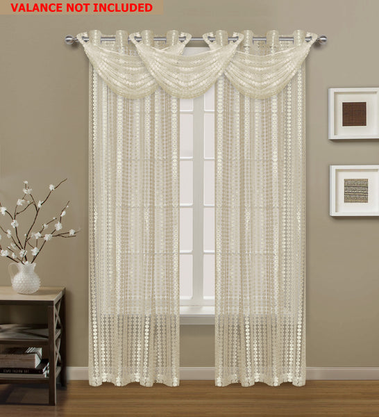 Links Grommet Panel - 054x084   Beige- Marburn Curtains