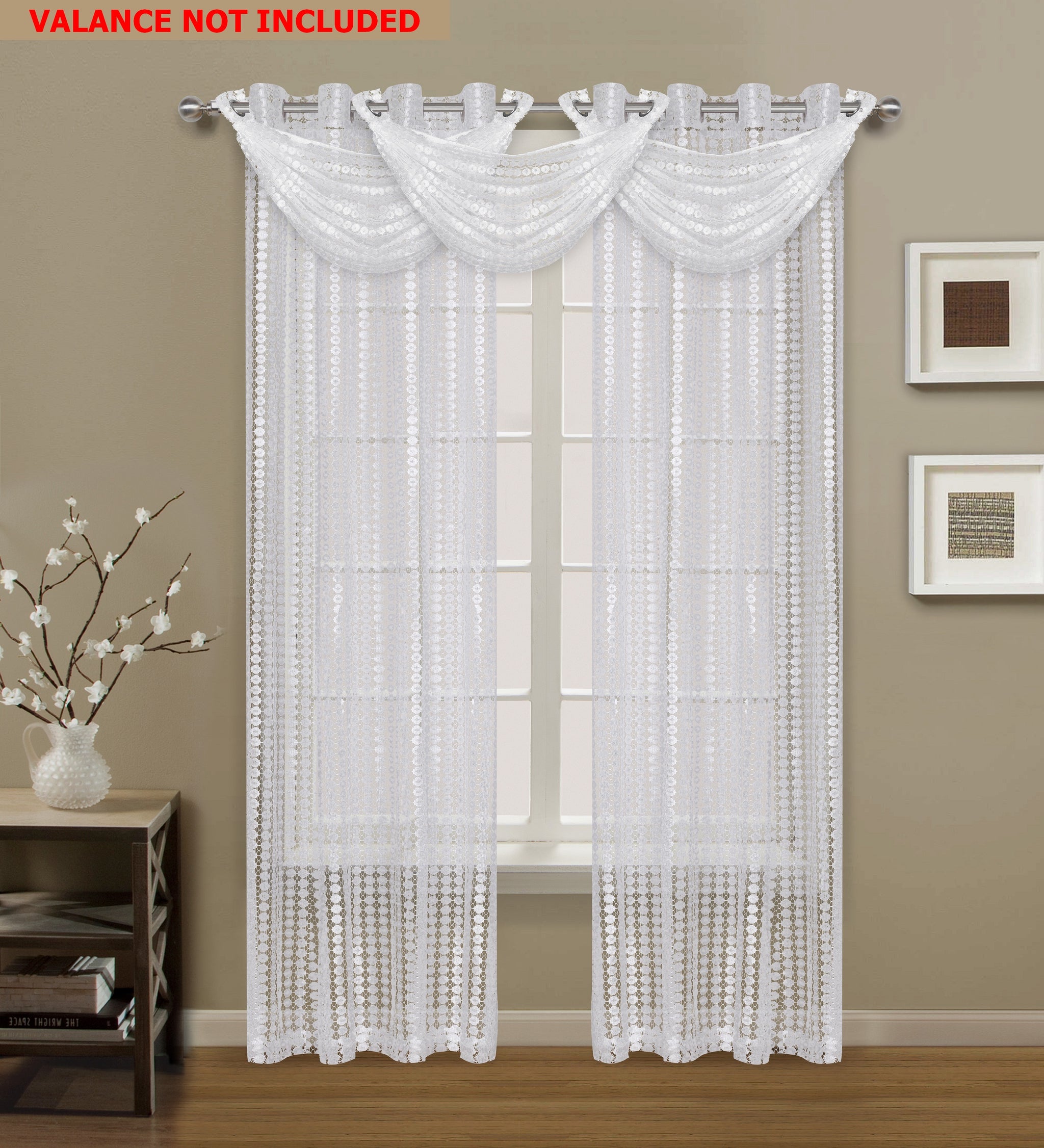 Links Grommet Panel - 054x084   White- Marburn Curtains