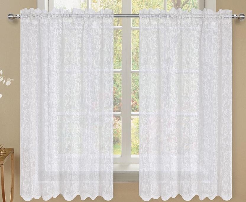 Mirage Rod Pocket Tier - 056x024   White C43934- Marburn Curtains