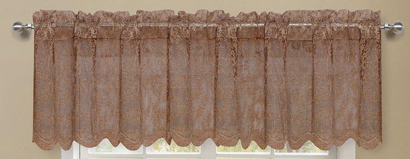 Mirage Rod Pocket Valance - 056x014   Copper C43942- Marburn Curtains