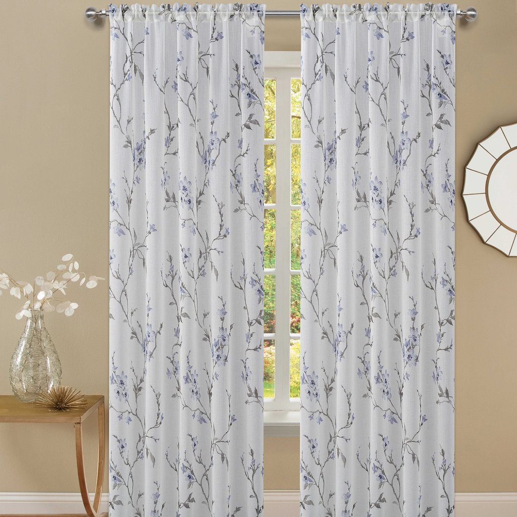 Floral Twigs Rod Pocket Panel