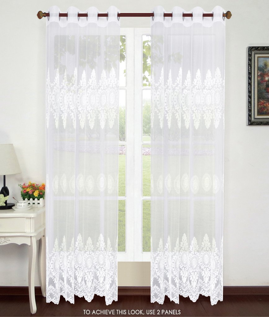 Octavia Embroidered Grommet Voile Panel
