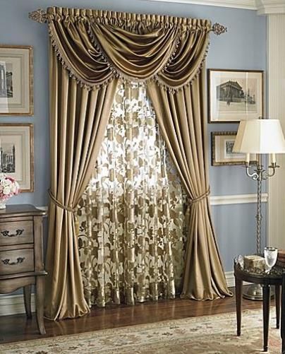 Hilton Rod Pocket Waterfall Valance - - Marburn Curtains