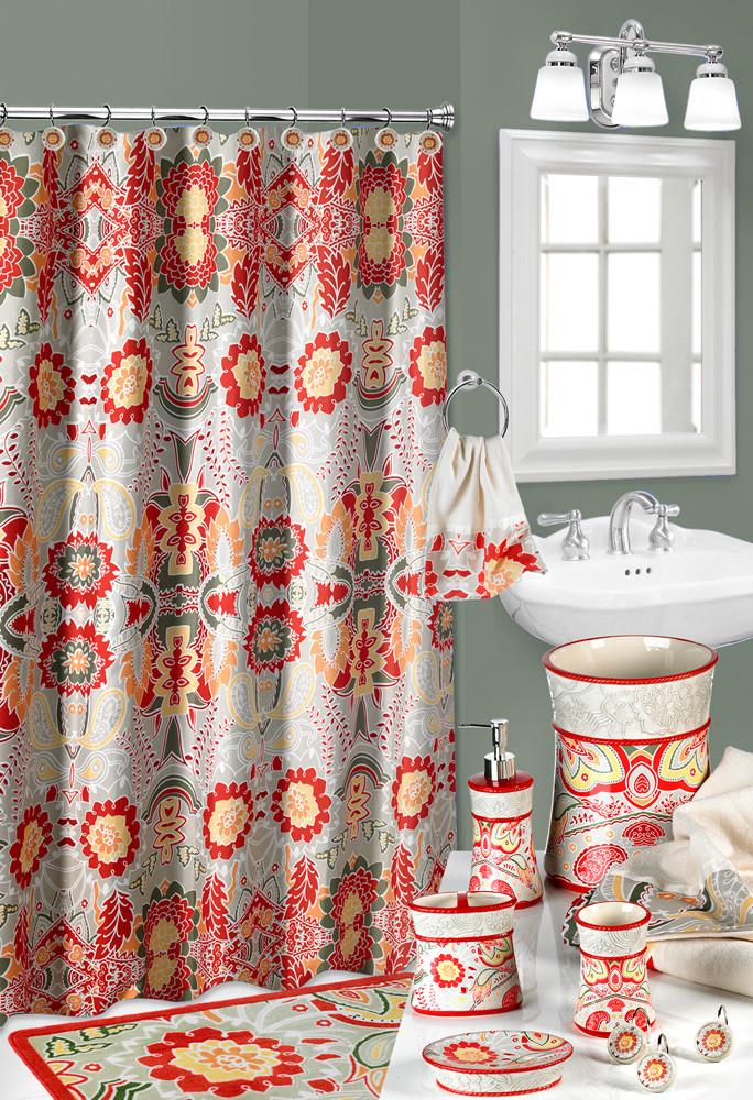 Coral Paisley 3 pc Towel Set