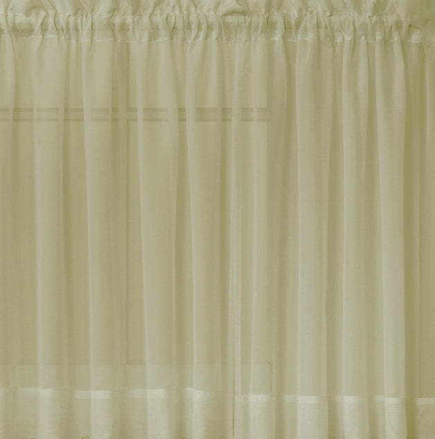 Emelia Sheer Rod Pocket Tier - 060x024 Dusty Leaf C31334- Marburn Curtains