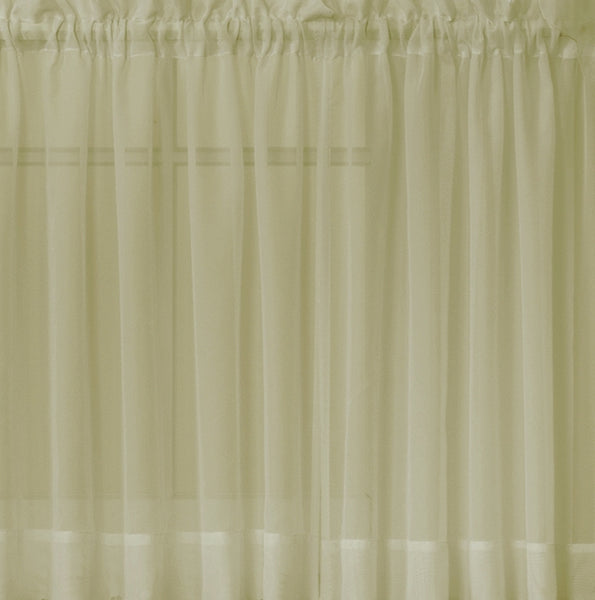 Emelia Sheer Rod Pocket Tier - 060x024 Dusty Leaf C31334- Marburn Curtains