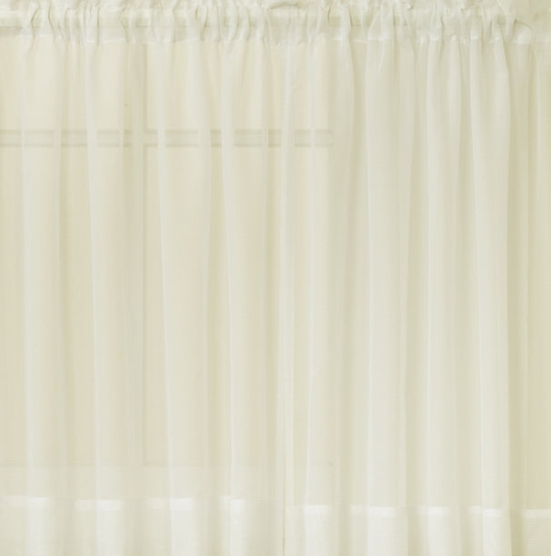 Emelia Sheer Rod Pocket Tier - 060x024 Ecru C31335- Marburn Curtains