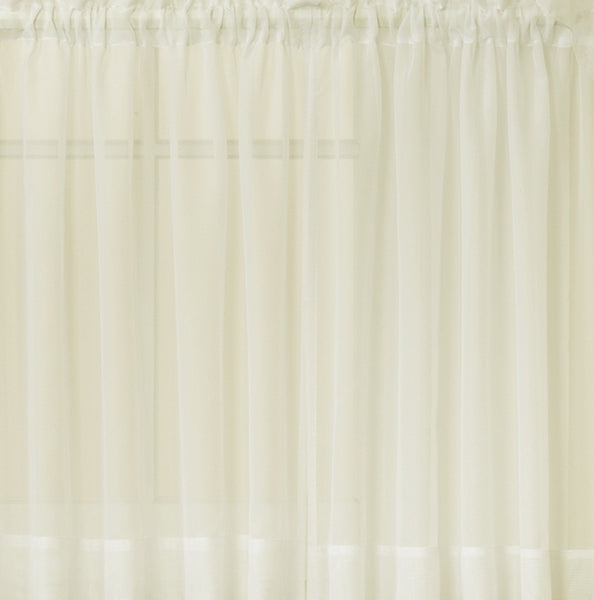 Emelia Sheer Rod Pocket Tier - 060x024 Ecru C31335- Marburn Curtains