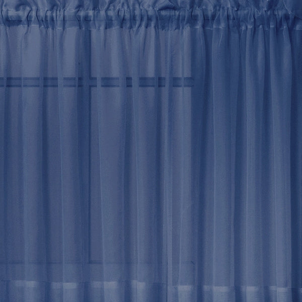 Emelia Sheer Rod Pocket Tier - 060x024 Navy C31339- Marburn Curtains