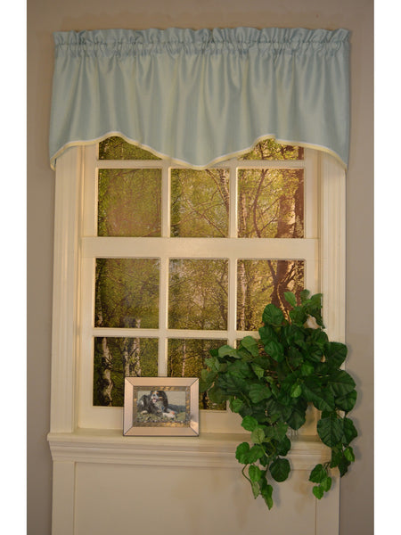 Franklin Rod Pocket M Valance - Valance  056x015 Aquaarine C37091- Marburn Curtains