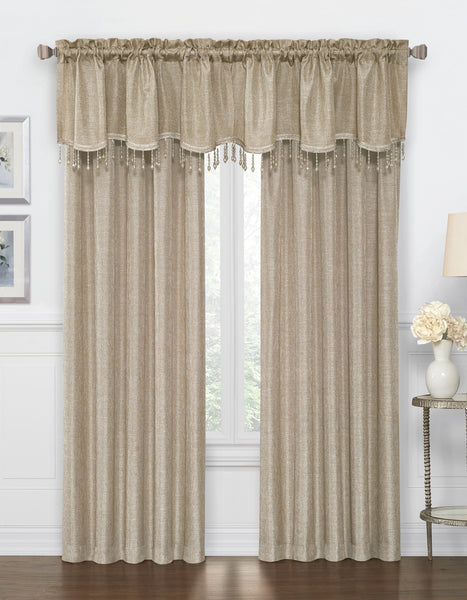 Gina Rod Pocket Panel - Panel 52x84 Gold C42285- Marburn Curtains