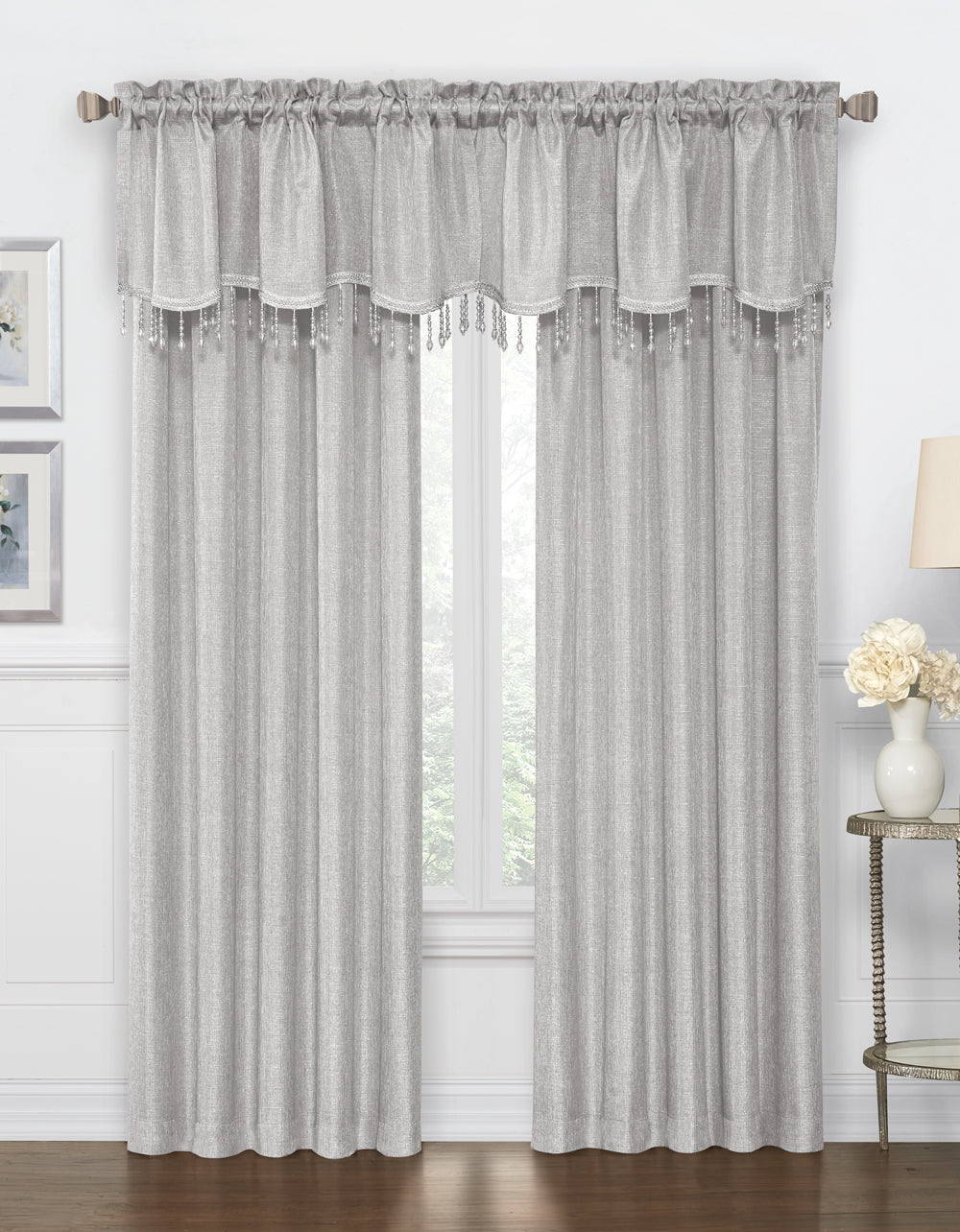 Gina Rod Pocket Panel - Panel 52x84 Silver C42287- Marburn Curtains