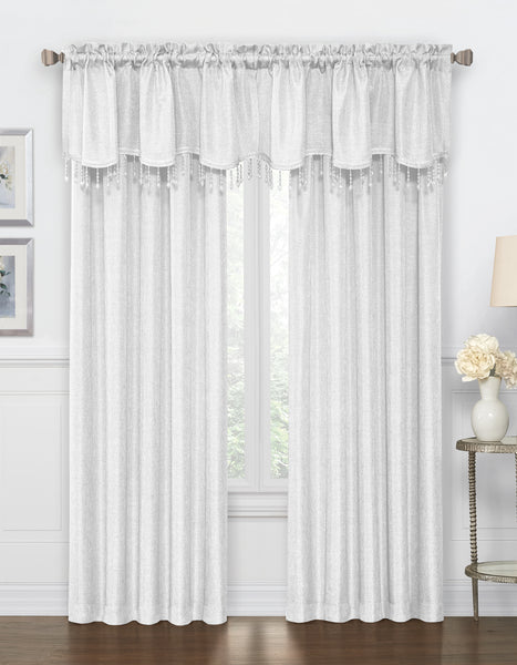 Gina Rod Pocket Panel - Panel 52x84 White C42288- Marburn Curtains
