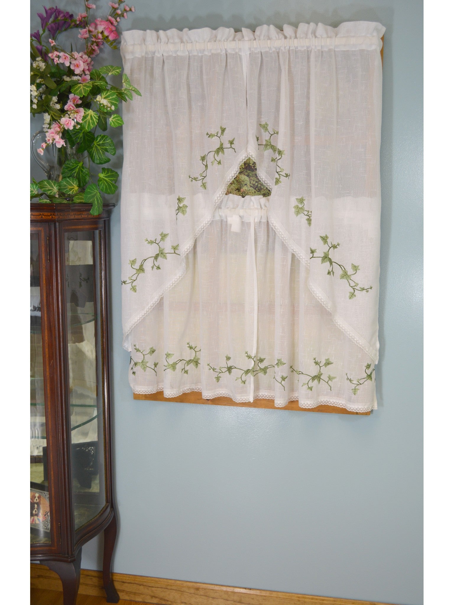 Garden Path Rod Pocket Tier/Valance/Swag - - Marburn Curtains
