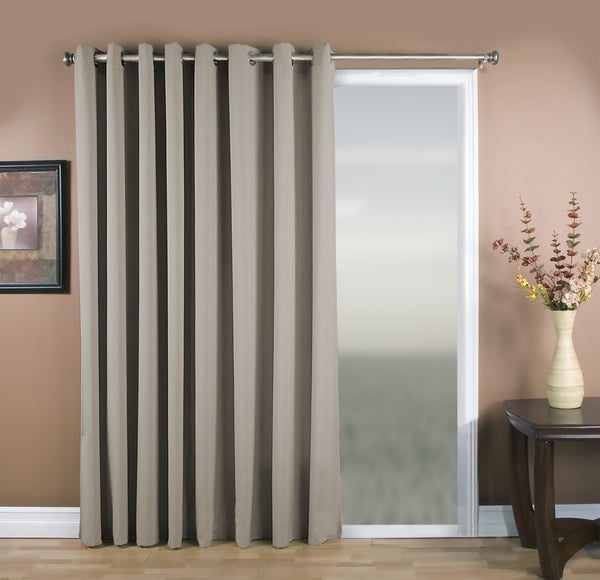 Glasgow Grommet Patio Door Panel - 112x084 Grey C27918- Marburn Curtains