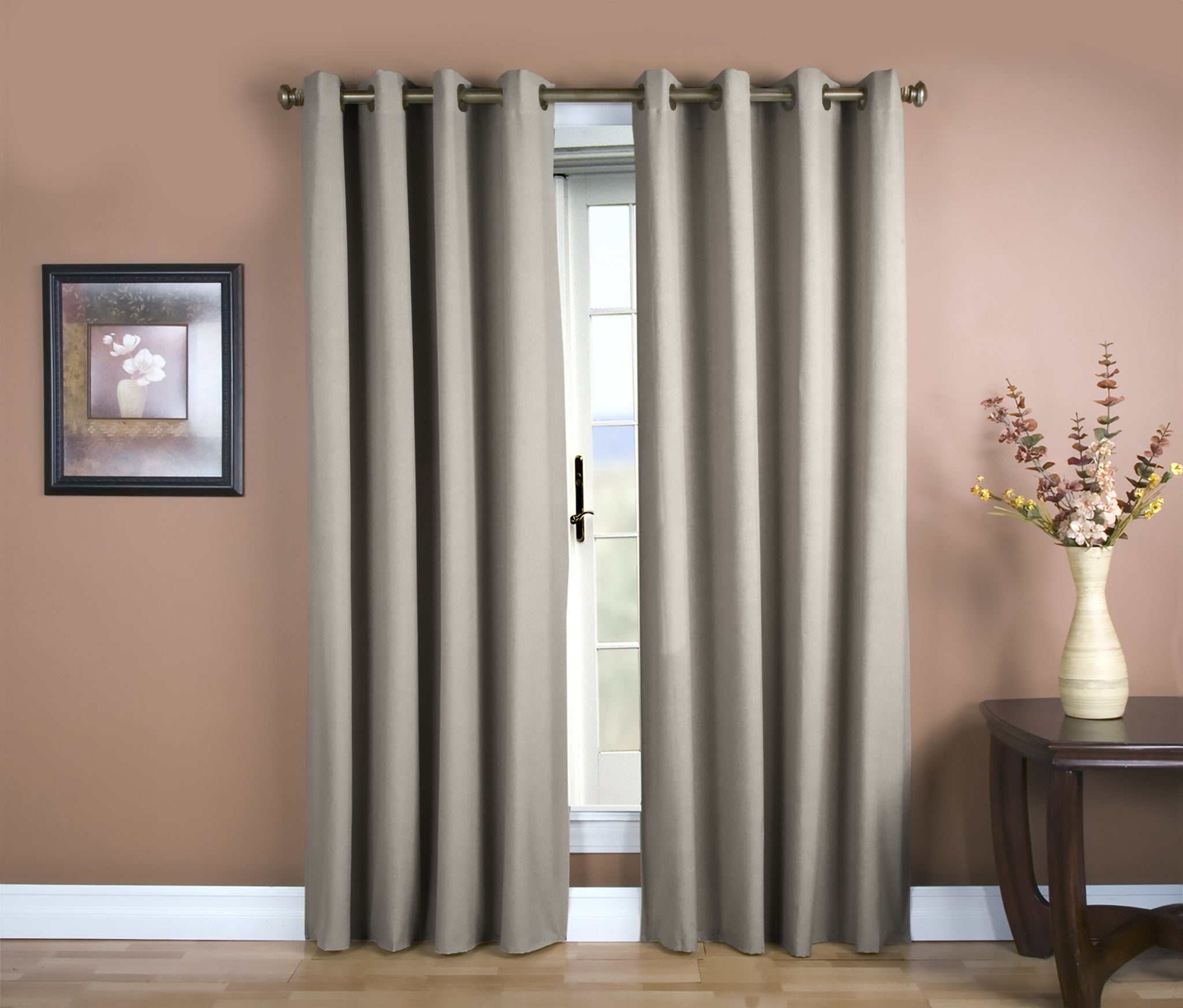 Glasgow Grommet Panel - 056x084 Grey C27923- Marburn Curtains
