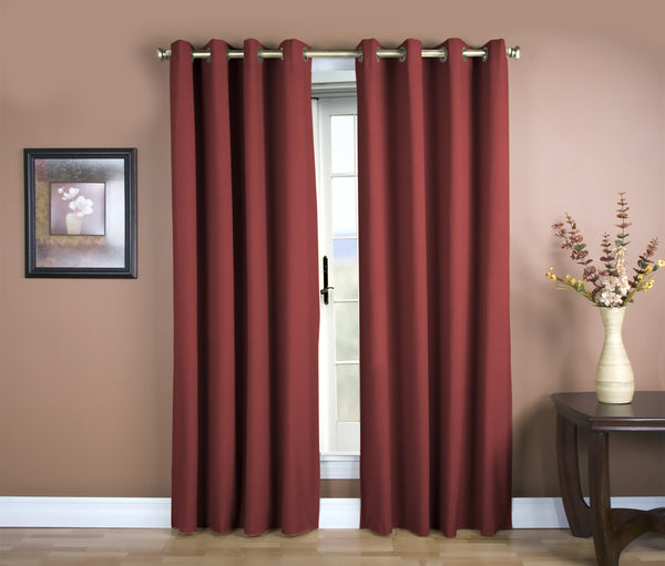Glasgow Grommet Panel - 056x084 Pomegranate C27925- Marburn Curtains