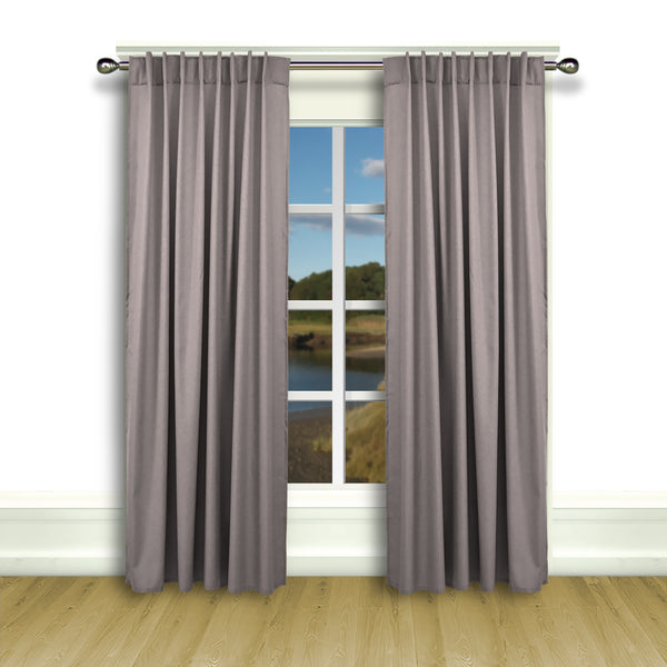 Glasgow Rod Pocket Panel - 056x063 Grey C25722- Marburn Curtains