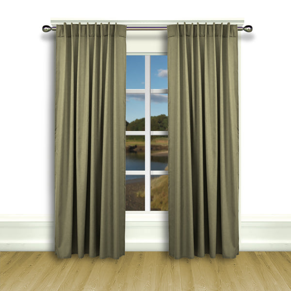 Glasgow Rod Pocket Panel - 056x063 Spanish Moss C33158- Marburn Curtains