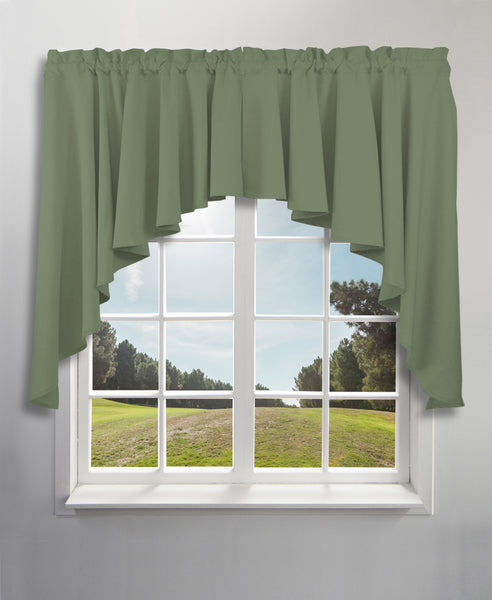 Glasgow Rod Pocket Tier / Valance / Swag - Swag 062x038 Spanish Moss C31727- Marburn Curtains