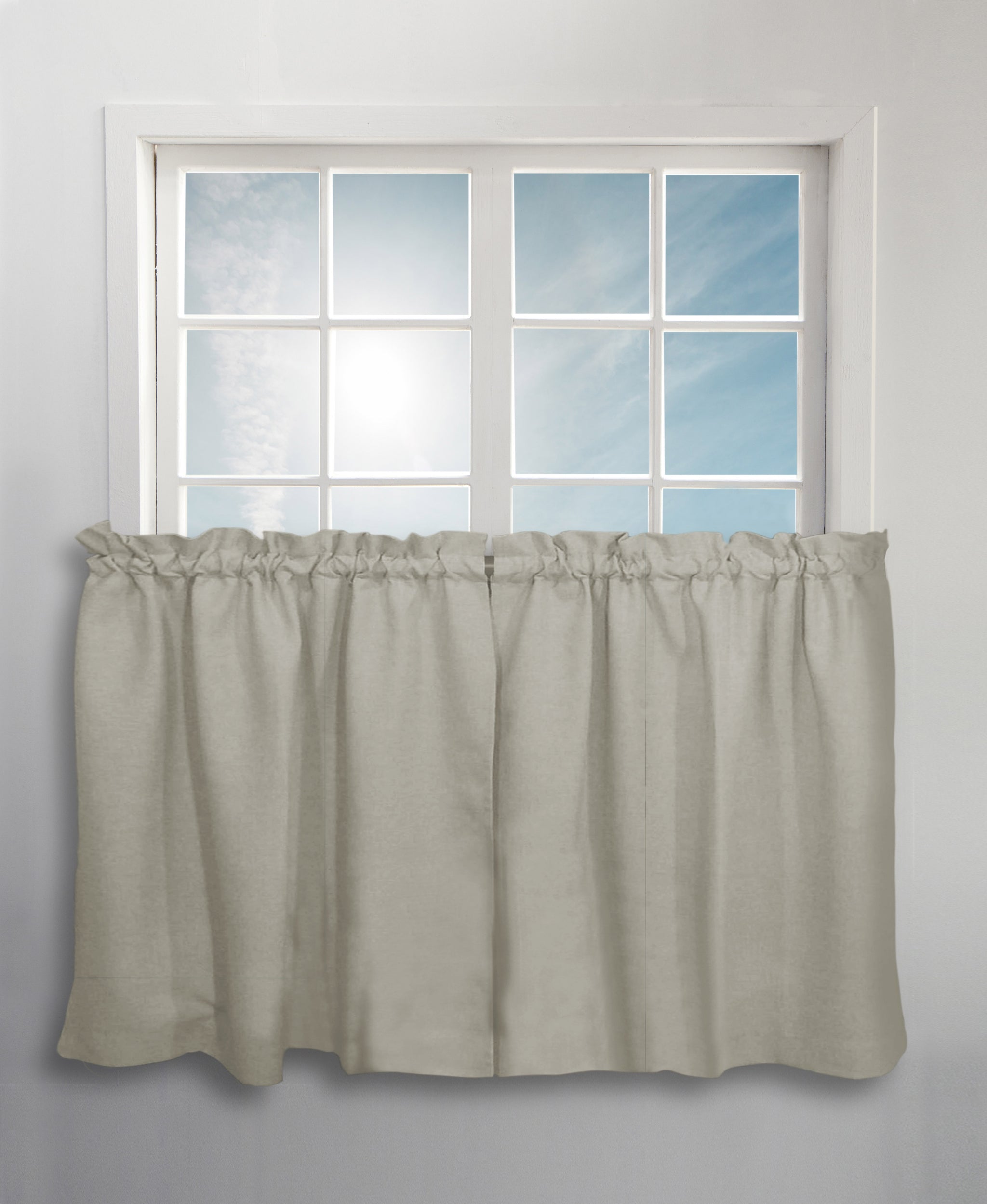Glasgow Rod Pocket Tier / Valance / Swag - Tier 057x024 Grey C25725- Marburn Curtains