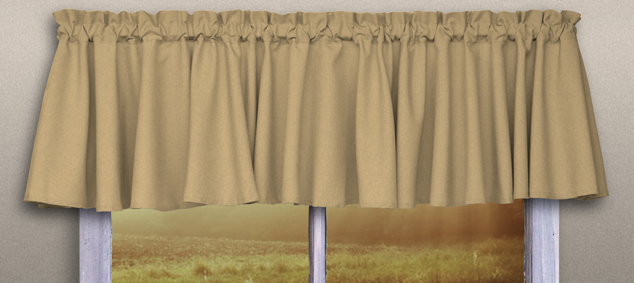 Glasgow Rod Pocket Tier / Valance / Swag - Valance 084x015 Harvest C31721- Marburn Curtains