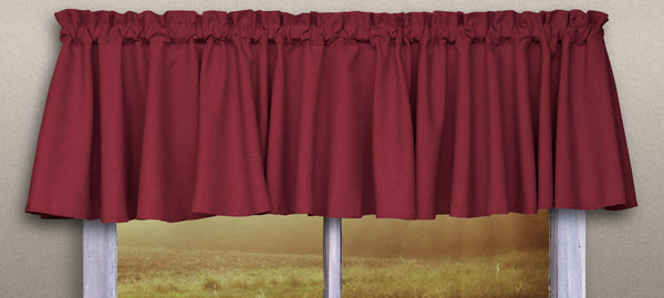 Glasgow Rod Pocket Tier / Valance / Swag - Valance 084x015 Pomegranate C31722- Marburn Curtains