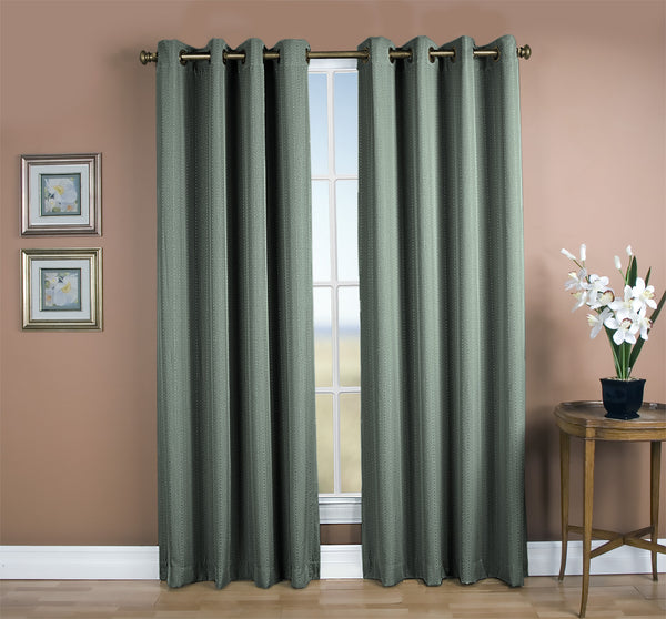 Grand Pointe Room Darkening Grommet Panel - 054x063 Green C28885- Marburn Curtains