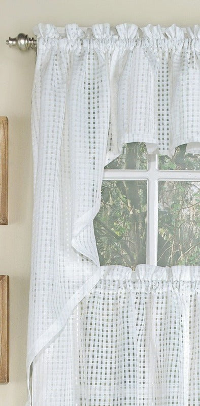 Gridwork Semi-sheer Swag - - Marburn Curtains