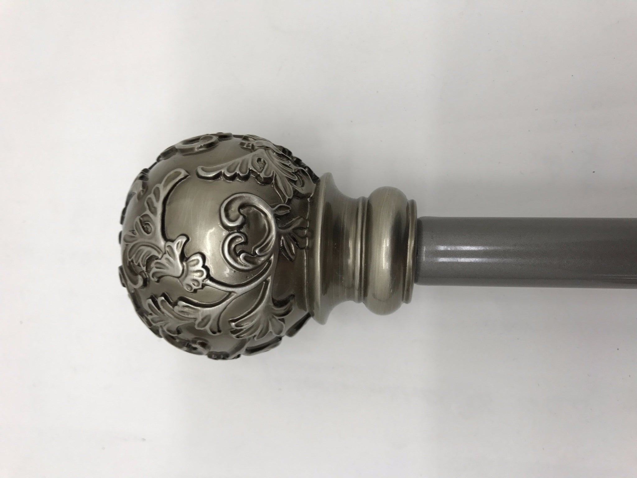Sari Decorative Curtain Rod Set 3/4 Pewter - 048-086 Pewter C40923- Marburn Curtains