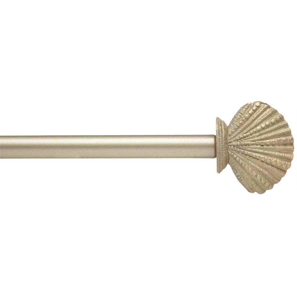 Bombay Scallop Shell Champagne Decorative Window Rod Sets