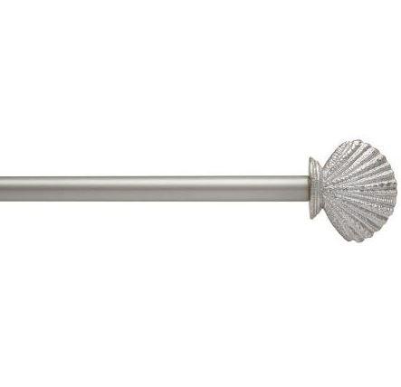 Bombay Scallop Shell Silver Decorative Window Rod Sets