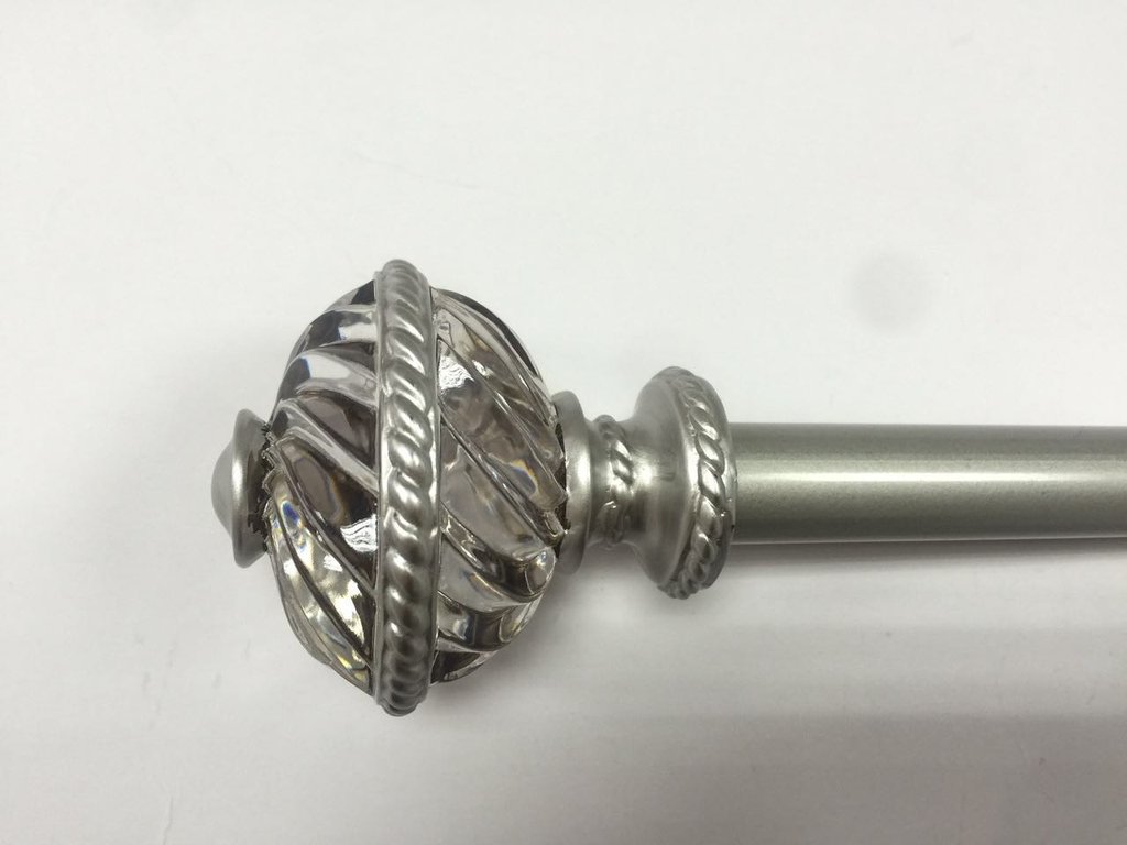 Seville Decorative Curtain Rod Set 3/4"