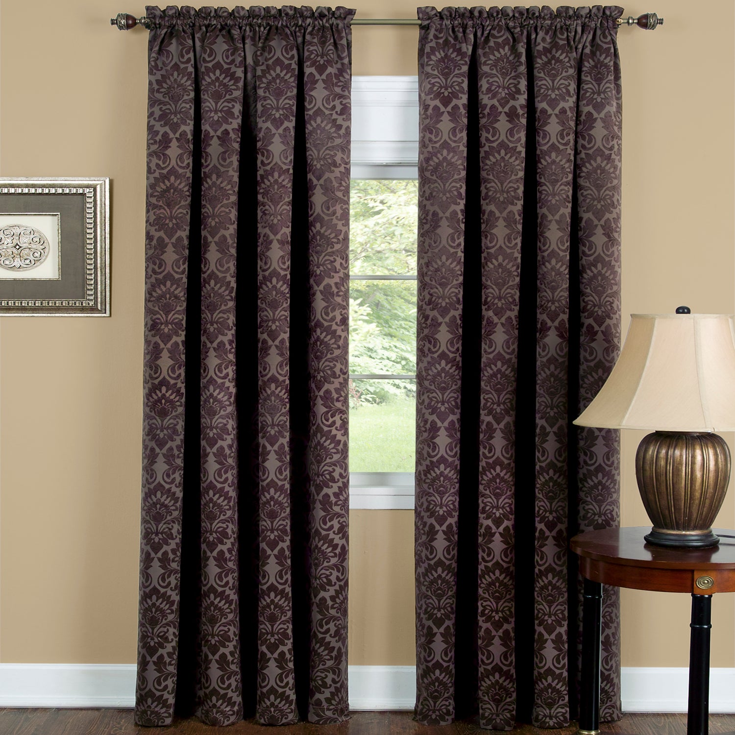 Sutton Blackout Rod Pocket Panel - 052x063" Brown C47216- Marburn Curtains