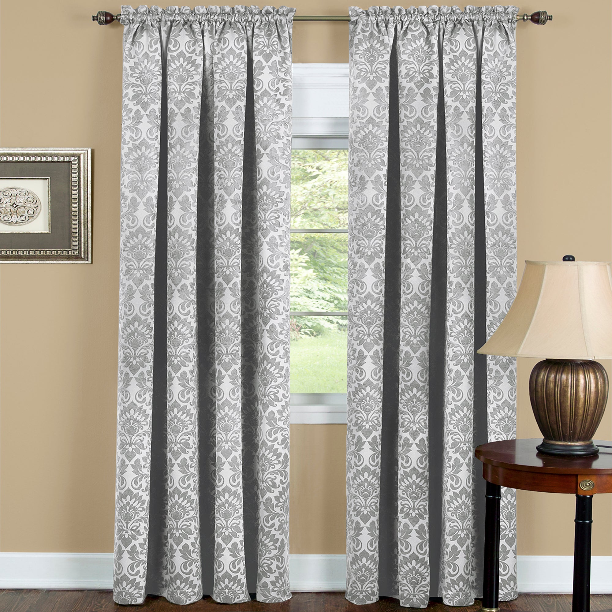 Sutton Blackout Rod Pocket Panel - 052x063" SilverC47217- Marburn Curtains
