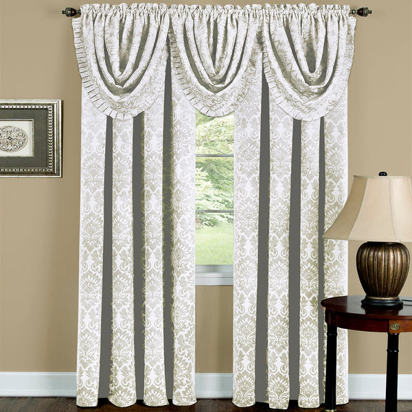 Sutton Blackout Rod Pocket Waterfall Valance - - Marburn Curtains