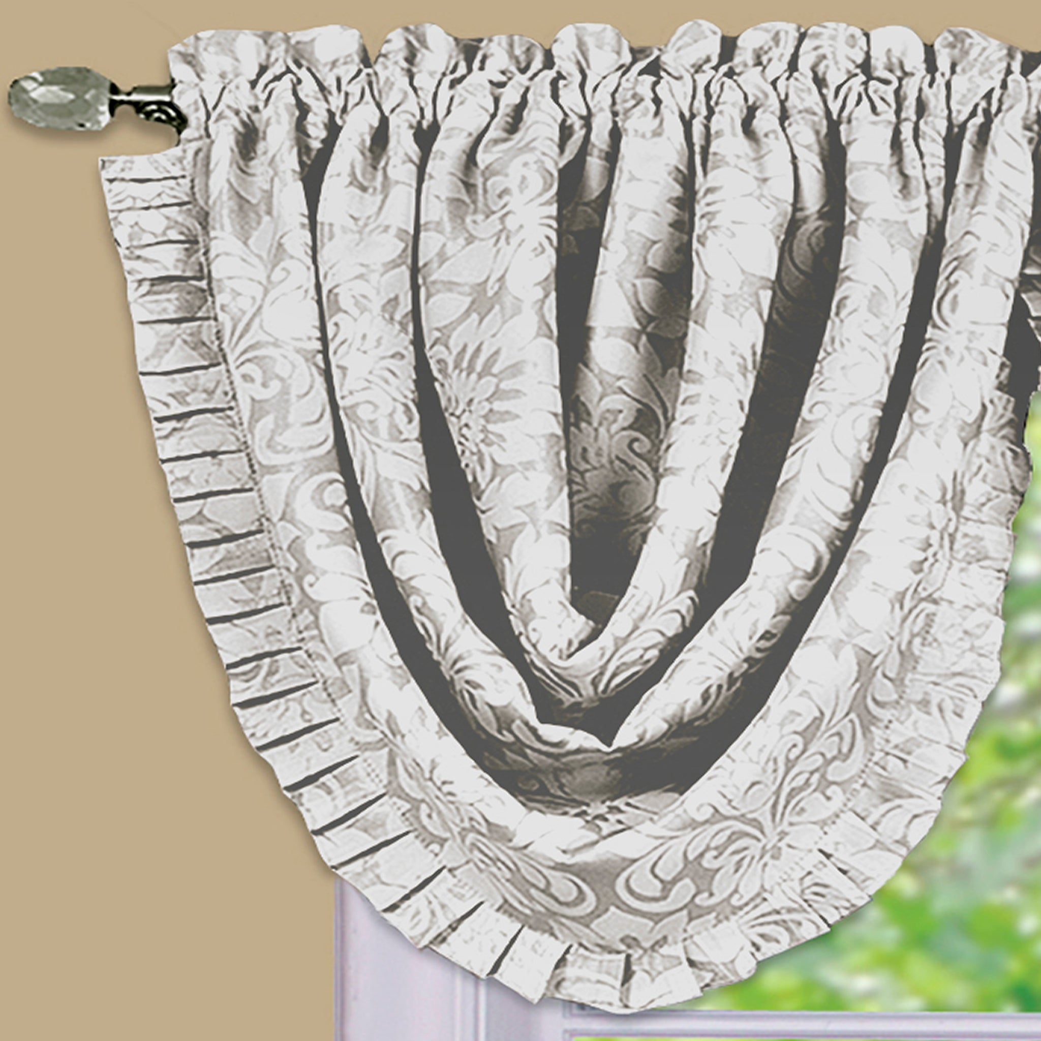 Sutton Blackout Rod Pocket Waterfall Valance - - Marburn Curtains