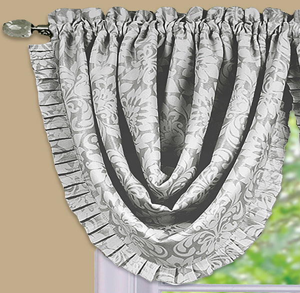 Sutton Blackout Rod Pocket Waterfall Valance - - Marburn Curtains