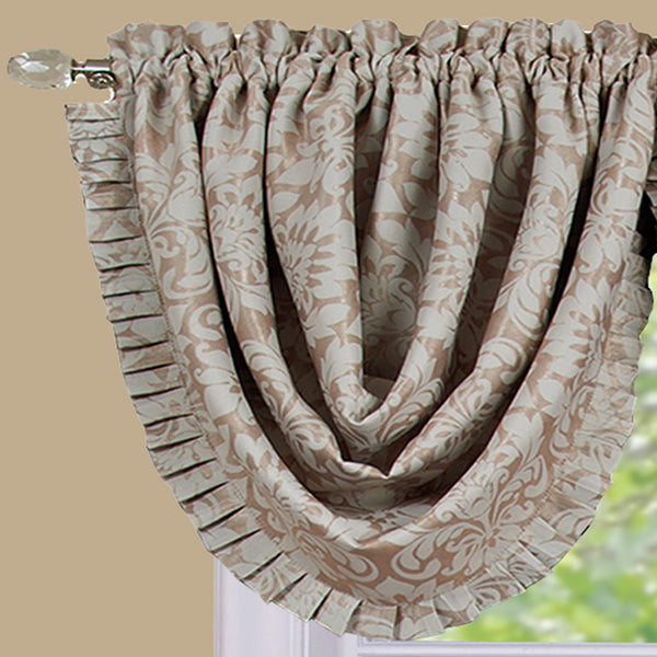 Sutton Blackout Rod Pocket Waterfall Valance - - Marburn Curtains