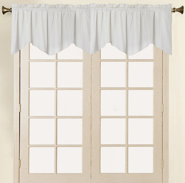 Vera Cruz Velvet Rod Pocket Valance - Valance 052x017 Ivory C41278- Marburn Curtains