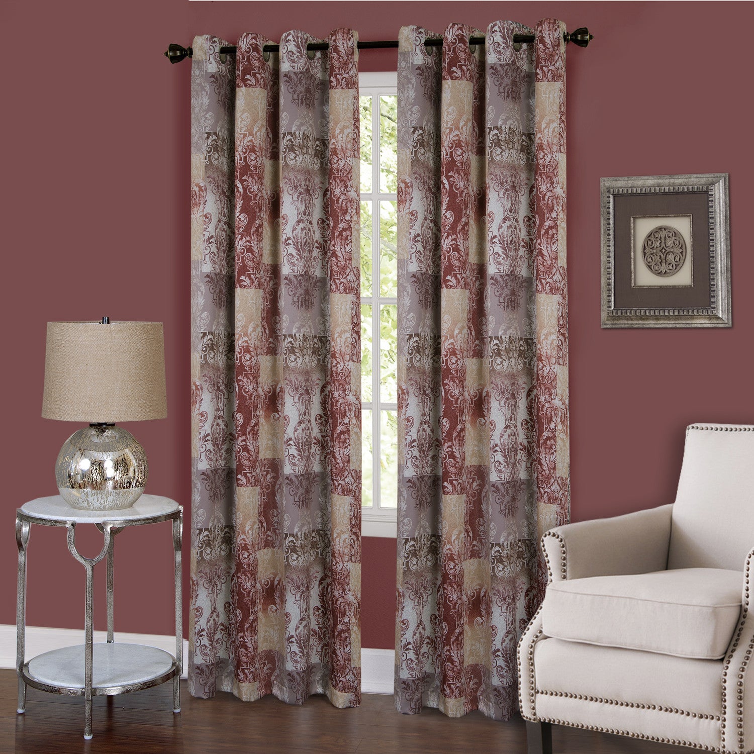 Vogue Room Darkening Grommet Panel - Panel   Marsala 050x063 C36931- Marburn Curtains