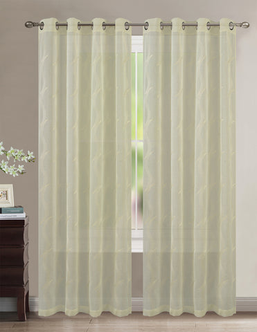 Wings Grommet Panel - 054x084 Beige C41297- Marburn Curtains